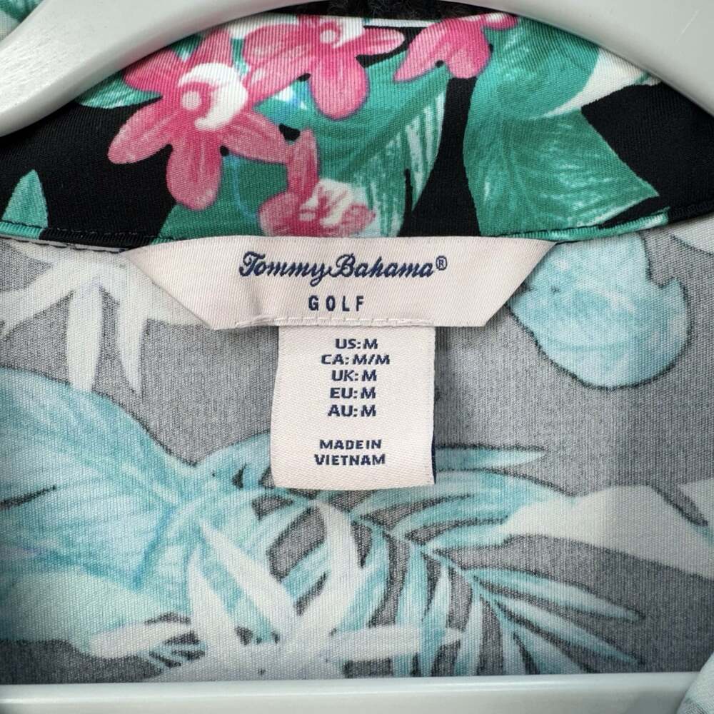 Tommy Bahama Golf Pullover Top Women's Medium 1/4 Zip Tropical Quick Dry UPF 50 - Picture 6 of 10